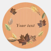 Sjabloon in het najaar ronde sticker (Voorkant)