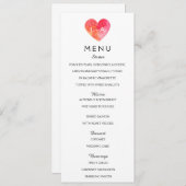 Sjabloon in het Romantic Wedding Menu (Voorkant / Achterkant)