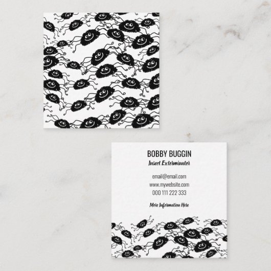 Sjabloon Insect Spider Bug Control Exterminator Vierkante Visitekaartje (Voorkant / Achterkant)