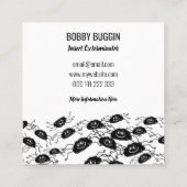 Sjabloon Insect Spider Bug Control Exterminator Vierkante Visitekaartje (Achterkant)