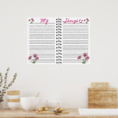 Sjabloon invoegtoepassing voor digitale planner poster (Keuken)