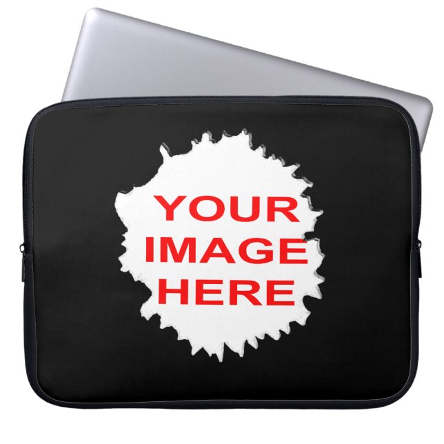 Sjabloon JAGGED HOLE Laptop Sleeve (Voorkant)