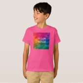  Sjabloon Jongens Kinder Wow Roze T-shirt (Voorkant volledig)