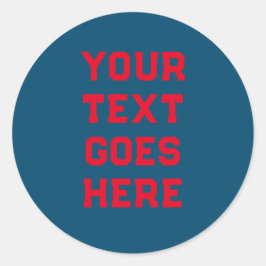 sjabloon jouw tekst hier persoonlijke tekst ronde sticker