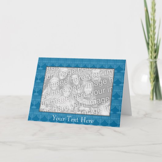 Sjabloon kaart - Hanukkah Menorah (Voorkant)