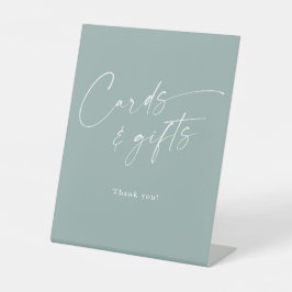 Sjabloon Kaarten en Cadeaus Neutrale Baby Shower Reclamebord Met Voetstuk