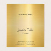 Sjabloon Kalligrafie Faux Gold Modern Professionee Visitekaartje (Binnenkant ongevouwen)