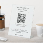 Sjabloon kantoorbenodigdheden bureau accessoires reclamebord met voetstuk (Insitu)