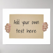 Sjabloon kartonnen protestbord poster (Voorkant)
