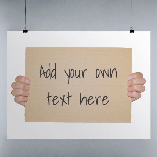 Sjabloon kartonnen protestbord poster