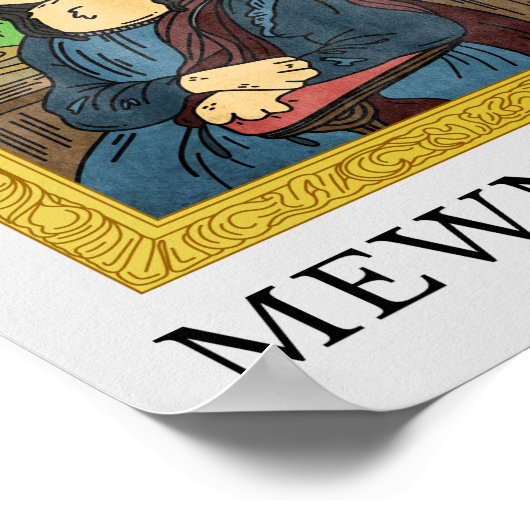 Sjabloon katten en honden met beroemde schilderije poster (Hoek)