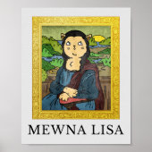 Sjabloon katten en honden met beroemde schilderije poster (Voorkant)