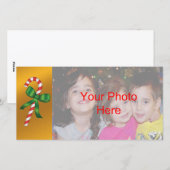 Sjabloon kerstfeestdag snoepje met fotokaart (Voorkant / Achterkant)