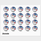 Sjabloon kerstfeestdagen — Envelopzegels Ronde Sticker (Vel)