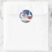 Sjabloon kerstfeestdagen — Envelopzegels Ronde Sticker (Tas)