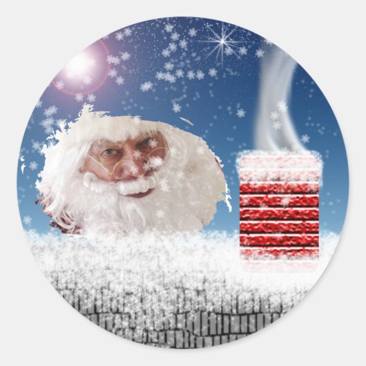 Sjabloon kerstfeestdagen — Envelopzegels Ronde Sticker (Voorkant)