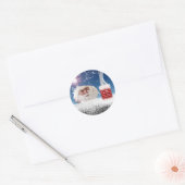Sjabloon kerstfeestdagen — Envelopzegels Ronde Sticker (Envelop)