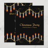 Sjabloon kerstkaarsen kaart (Voorkant / Achterkant)