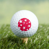 Sjabloon kerstmis Elegant Red White Stars Golfballen (Insitu Shirt)