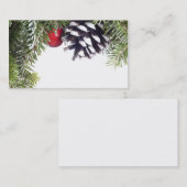 Sjabloon kerstmis met rode bessen visitekaartje (Voorkant / Achterkant)