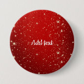 Sjabloon - Kerstmis Rood Twinkle Ronde Button 7,6 Cm (Voorkant)