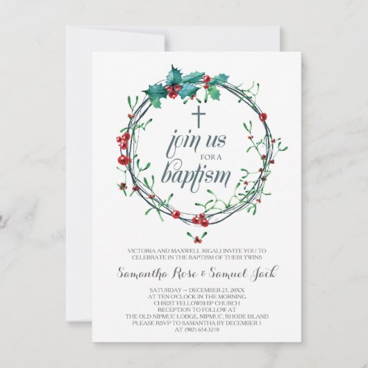 Sjabloon kerstmis uitnodiging (Voorkant)