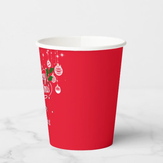 Sjabloon kerstsierdesign papieren bekers (Links)