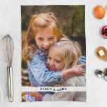 Sjabloon Keukenhanddoek<br><div class="desc">Persoonlijke foto- en naamkeukentheekdoek. Ideaal voor een geliefde die graag tijd doorbrengt in de keuken.</div>