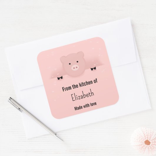 sjabloon keukensticker vierkante sticker (Envelop)