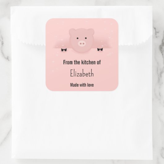 sjabloon keukensticker vierkante sticker (Tas)