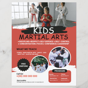 Sjabloon Kinder Martial Arts Flyer