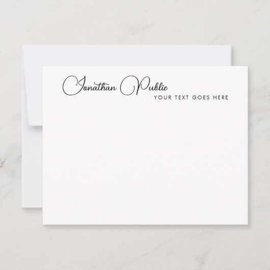 Sjabloon Klant Elegant Modern Script Name (Voorkant)