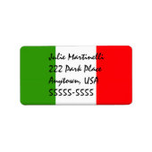 Sjabloon Klassieke Italiaanse adreslabel vrouw Etiket (Voorkant)