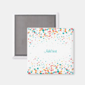 Sjabloon, Kleurrijke Bellen Magneet (Voorkant / Achterkant)