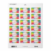 Sjabloon kleurrijke moderne regenboogmonogram Abst Etiket (Full Sheet)