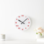 Sjabloon klok: Romeinse cijfers: Breken Ghost Font Ronde Klok (Huis)