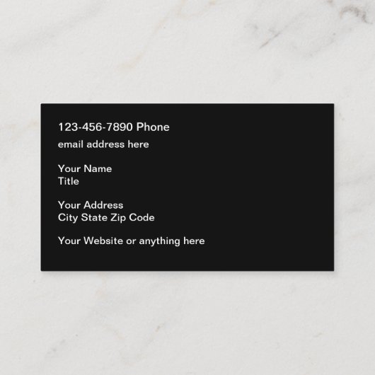 Sjabloon koelste Visitekaartjes (Achterkant)