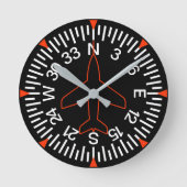 Sjabloon koersindicator vliegtuig ronde klok (Voorkant)