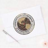 Sjabloon Koffiebonetiket Ronde Sticker (Envelop)