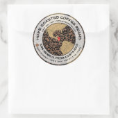Sjabloon Koffiebonetiket Ronde Sticker (Tas)