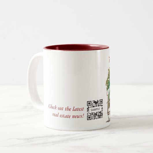 Sjabloon KoffieMok Mijn thuisomgeving Tweekleurige Koffiemok (Voorkant links)