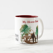 Sjabloon KoffieMok Mijn thuisomgeving Tweekleurige Koffiemok (Voorkant rechts)