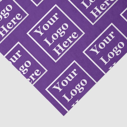 Sjabloon Koninklijke Paars Uw Logo hier Tissuepapier (Detail)