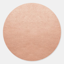 Sjabloon koper glanzend voeg tekst of logo toe ronde sticker