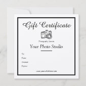 Sjabloon Kraft Paper Photography Gift Certificate (Voorkant)