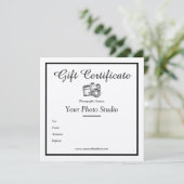 Sjabloon Kraft Paper Photography Gift Certificate (Staand voorkant)