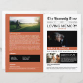 Sjabloon krantenstijl begrafenisprogramma (Voorkant / Achterkant)