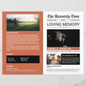 Sjabloon krantenstijl begrafenisprogramma (Voorkant)