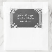 Sjabloon - Krijtbordachtergrond w/ Border Rechthoekige Sticker (Tas)