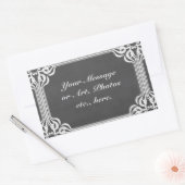 Sjabloon - Krijtbordachtergrond w/ Border Rechthoekige Sticker (Envelop)